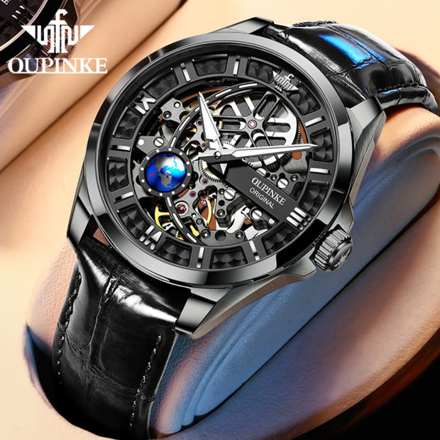 OUPINKE Luxury Automatic Mechanical Watch for Men