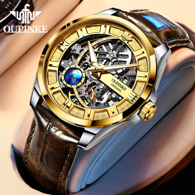 OUPINKE Luxury Automatic Mechanical Watch for Men
