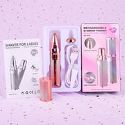 Portable 2 IN 1 Female Electric Eyebrow Epilator And Lipstick
